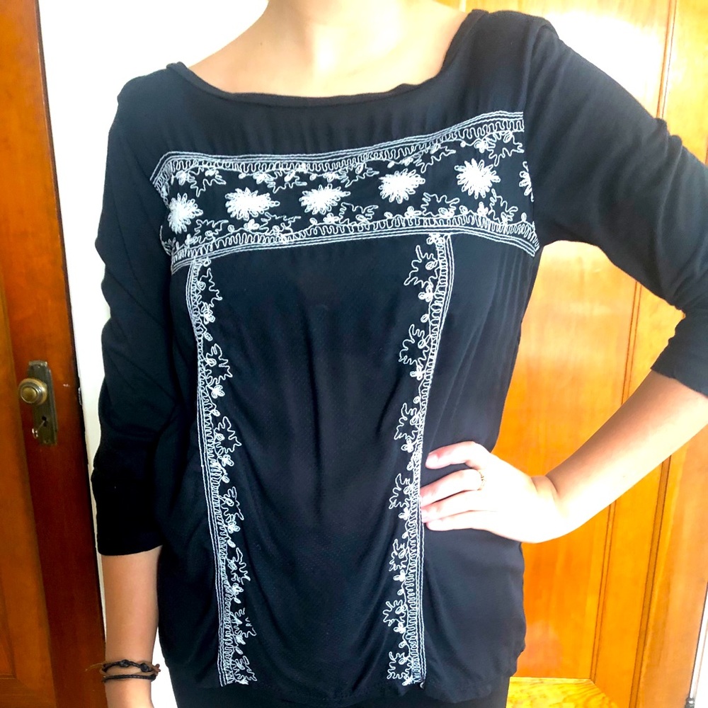 Lucky Brand Black Blouse